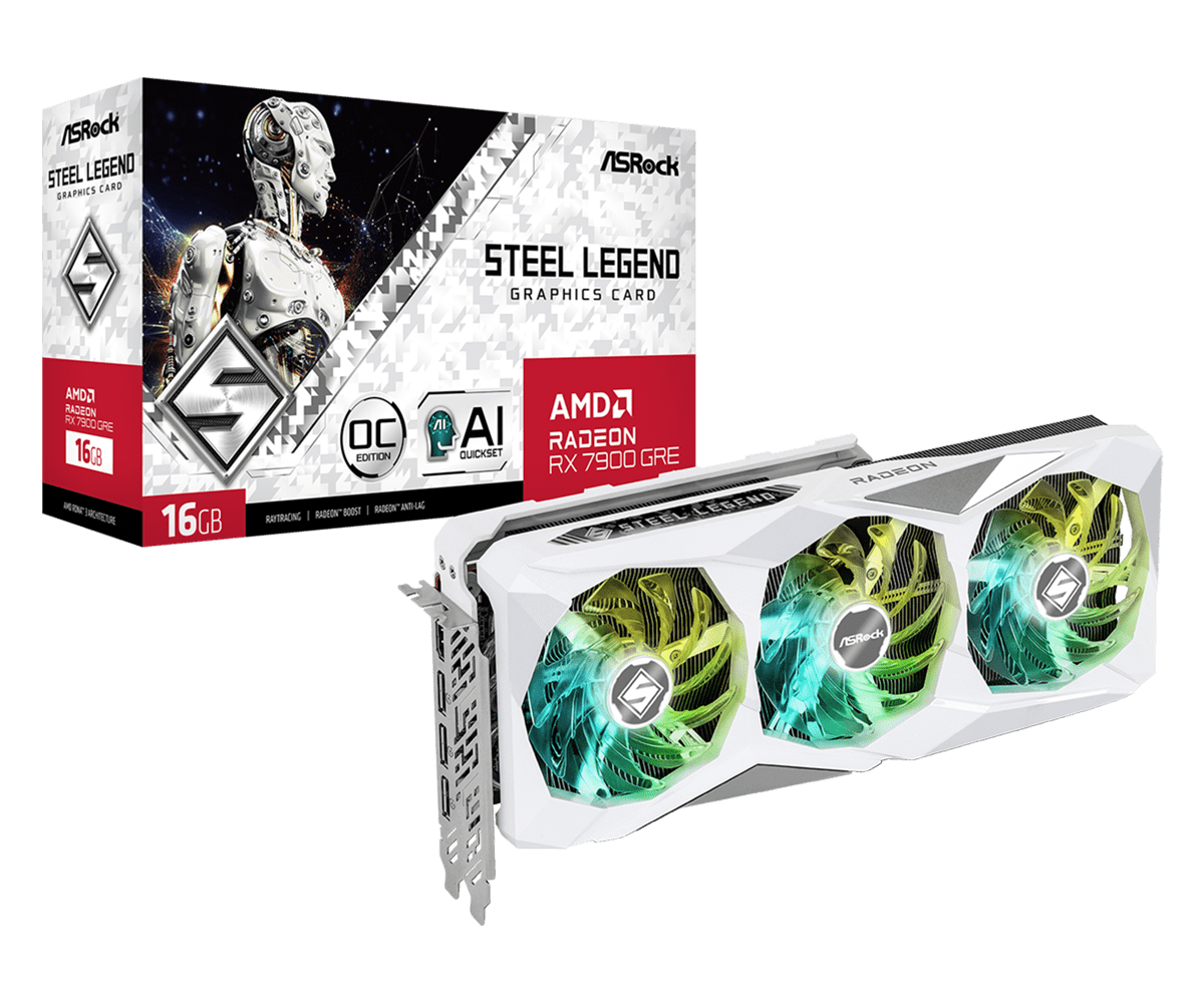 Radeon RX 7900 GRE Steel Legend 16GB OC Product Photo